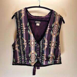 Roughrider By Circle T Vintage Western Vest - M